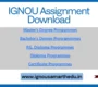 IGNOU Assignment